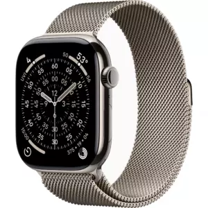 Apple Watch 11 46mm, Natural Titanium, Milanese Loop, M/L
