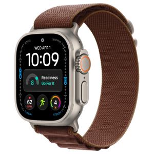 Apple Watch Ultra 4 49mm, Natural Titanium, Alpine Loop Burgundy, L